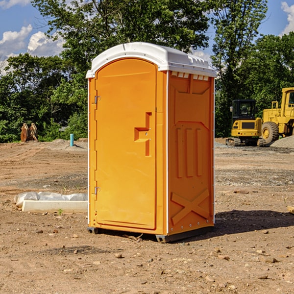 how often are the portable restrooms cleaned and serviced during a rental period in Marengo Michigan